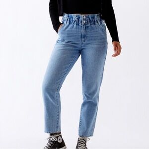 Pacsun Mom Jeans with smocked paper bag waist, size 26